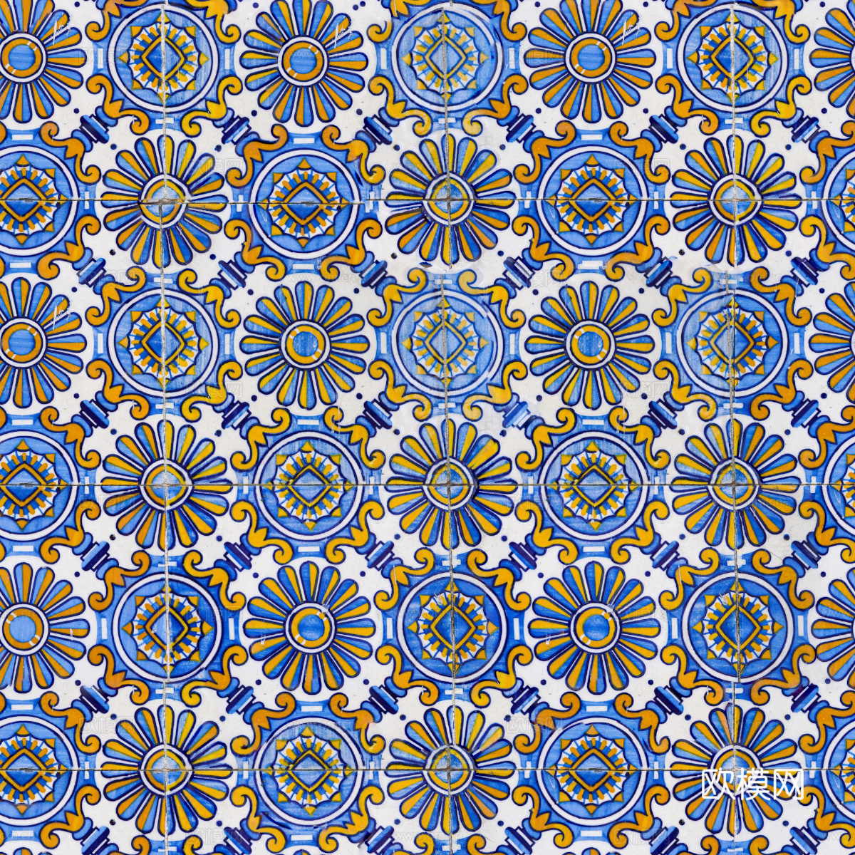 复古艺术几何图案瓷砖花砖128