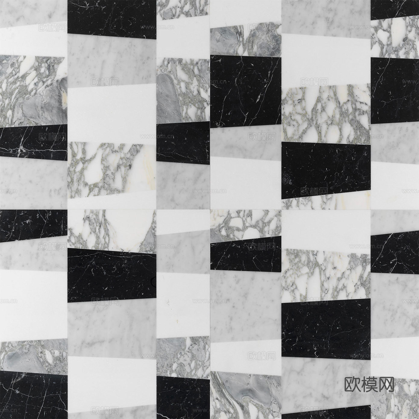 大理石几何拼花图案铺装116