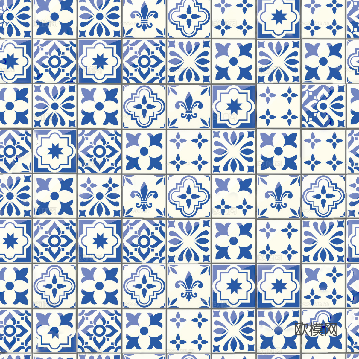 复古艺术几何图案瓷砖花砖3