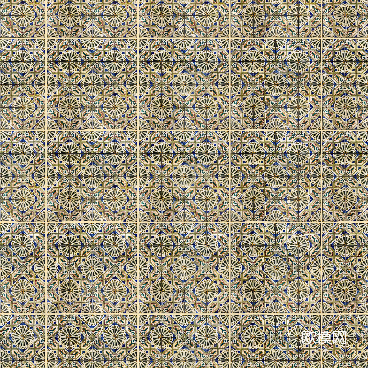 复古艺术几何图案瓷砖花砖84
