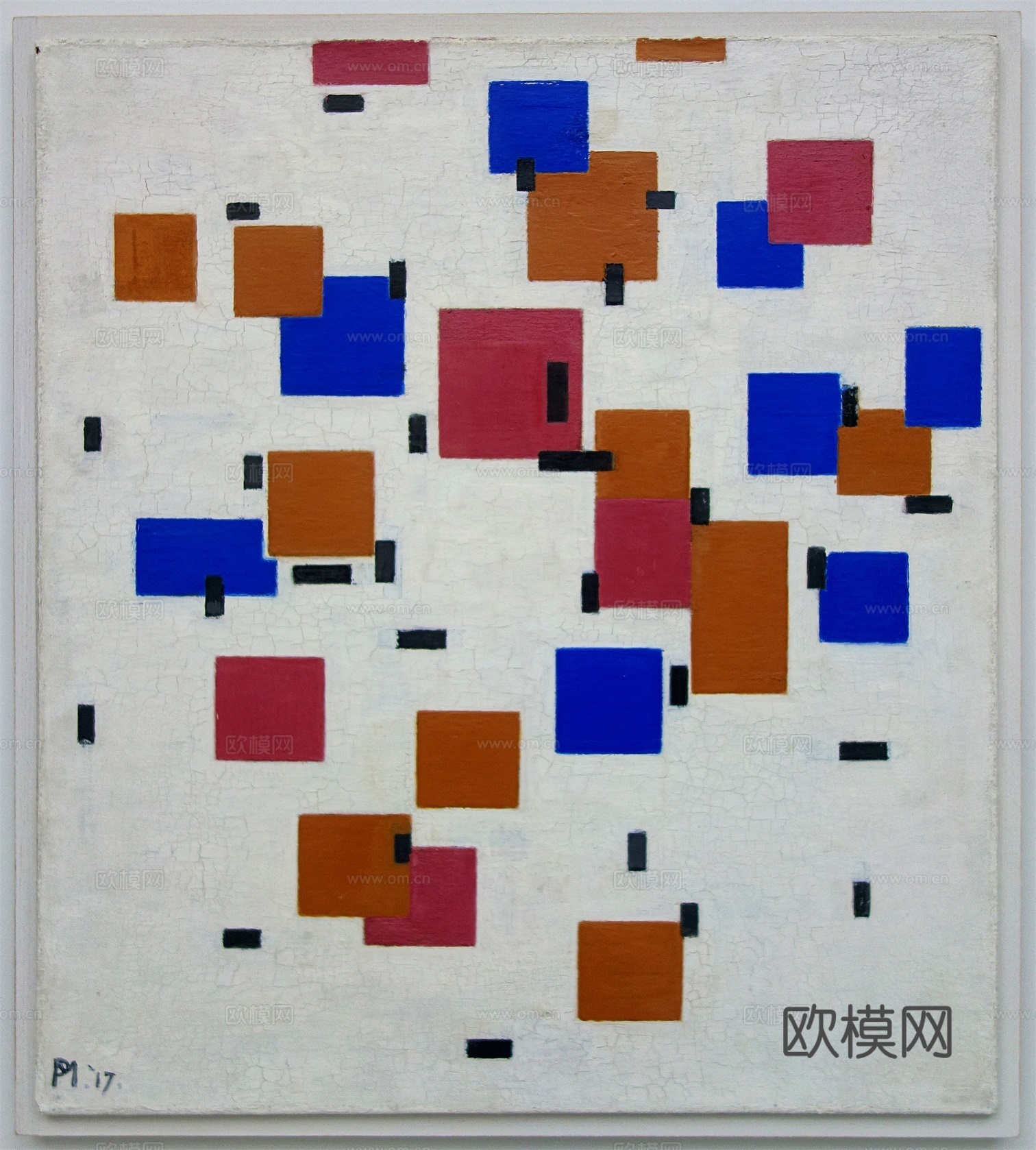 蒙德里安抽象画，风格派抽象画，装饰画17