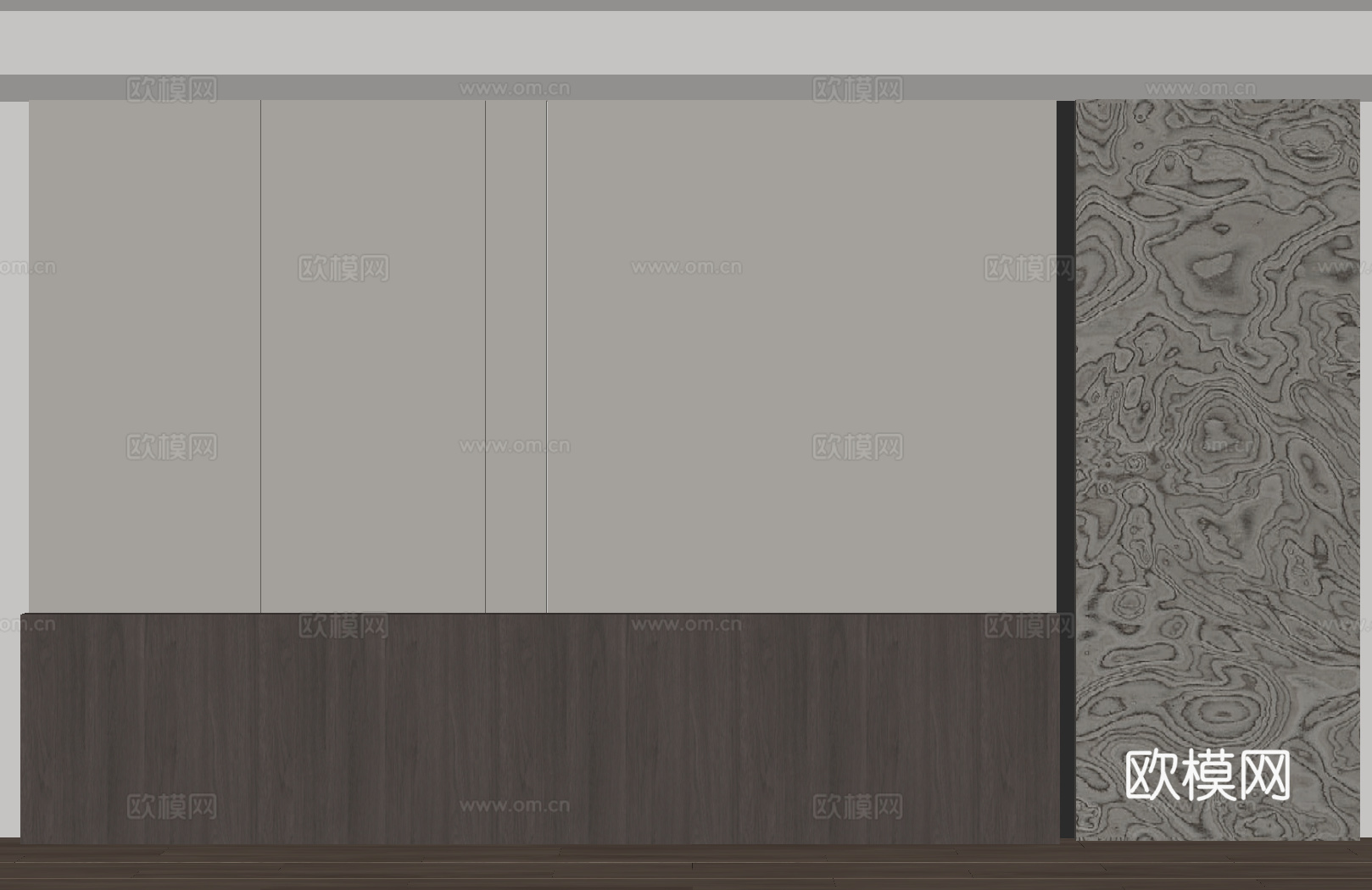 现代意式背景墙 床头背景墙 沙发背景墙su模型