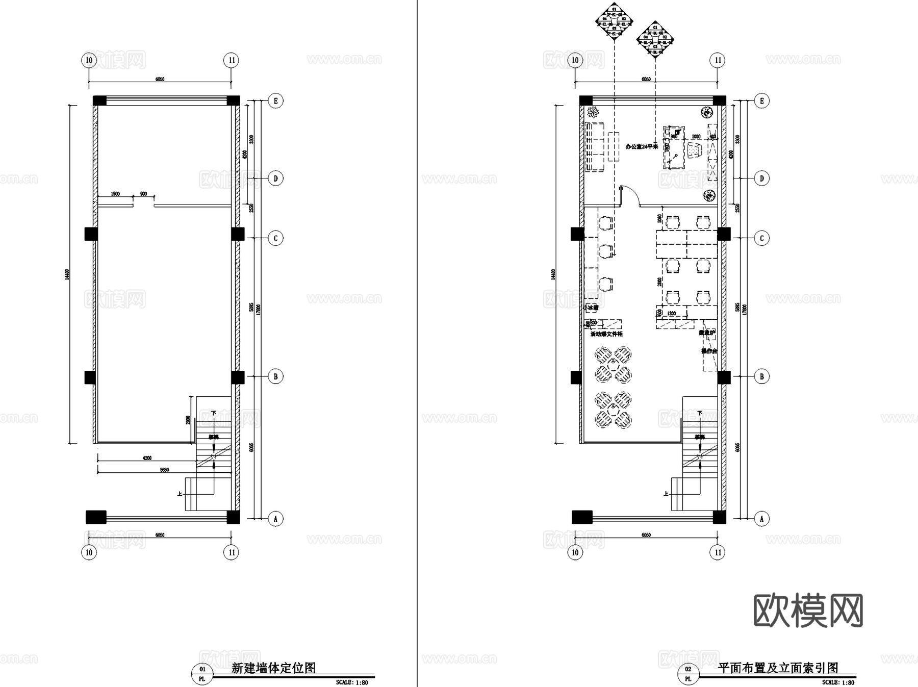 JR Fitness 二层健身房室内工装CAD施工图cad施工图