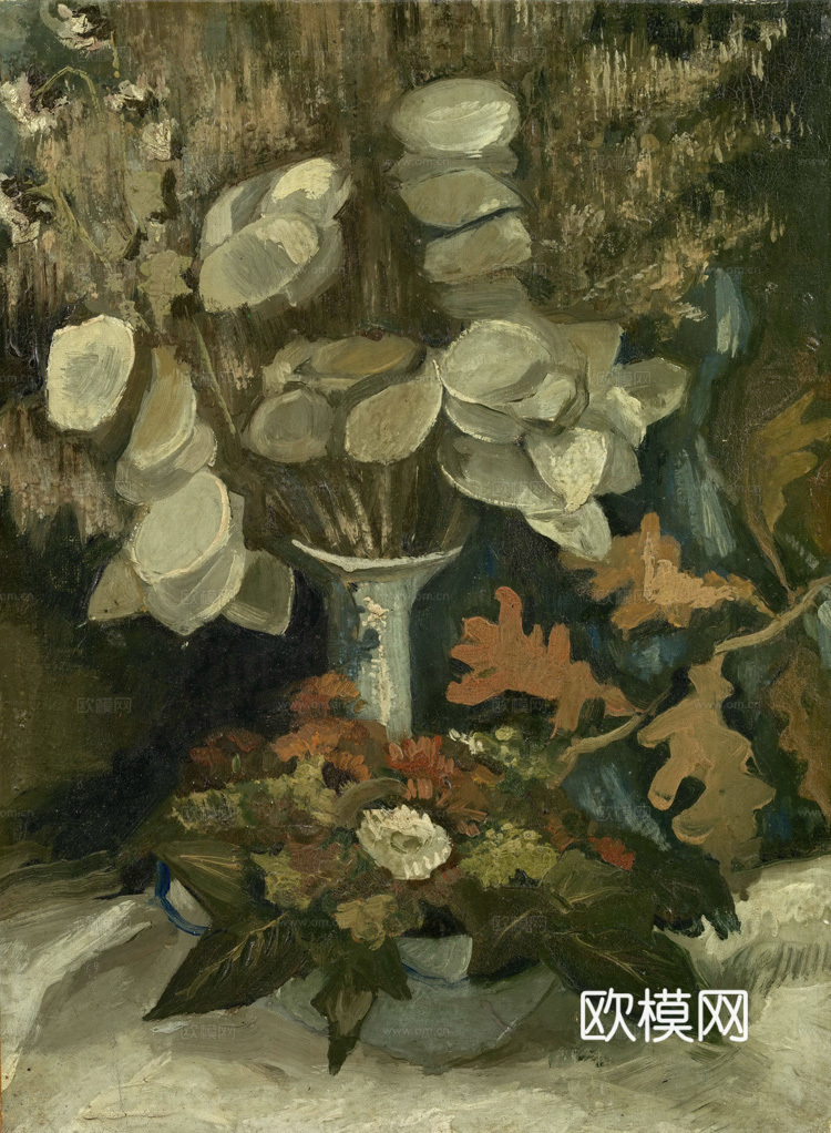 梵高后印象派静物绘画作品，现代世界经典名画355 梵高 Va