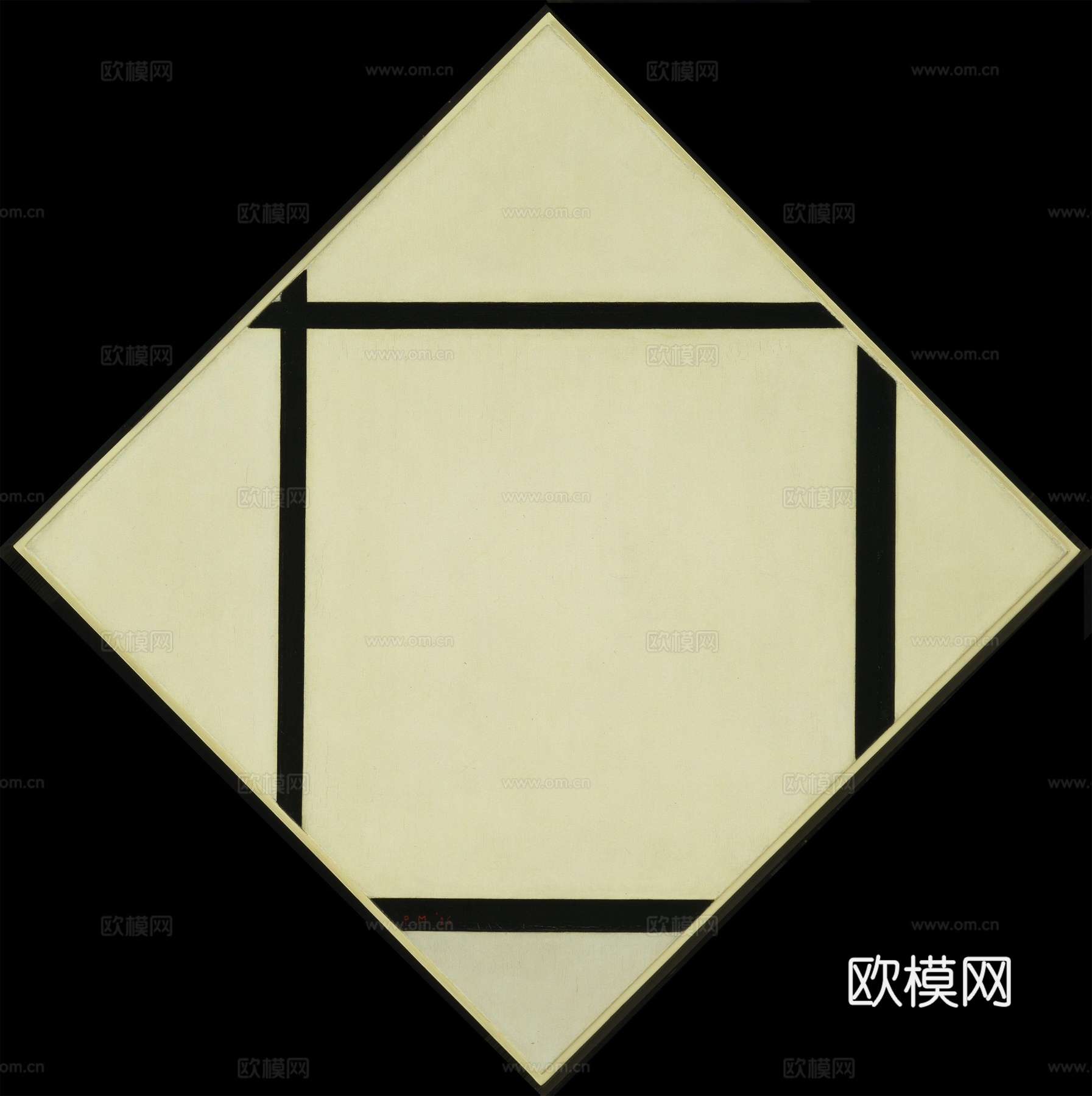 蒙德里安抽象画，风格派抽象画，装饰画29