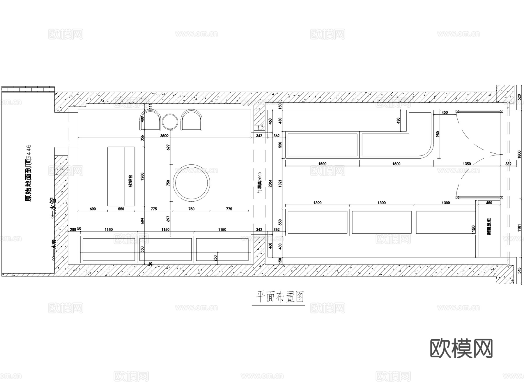 成都锦城珠宝精品店室内工装CAD施工图cad施工图