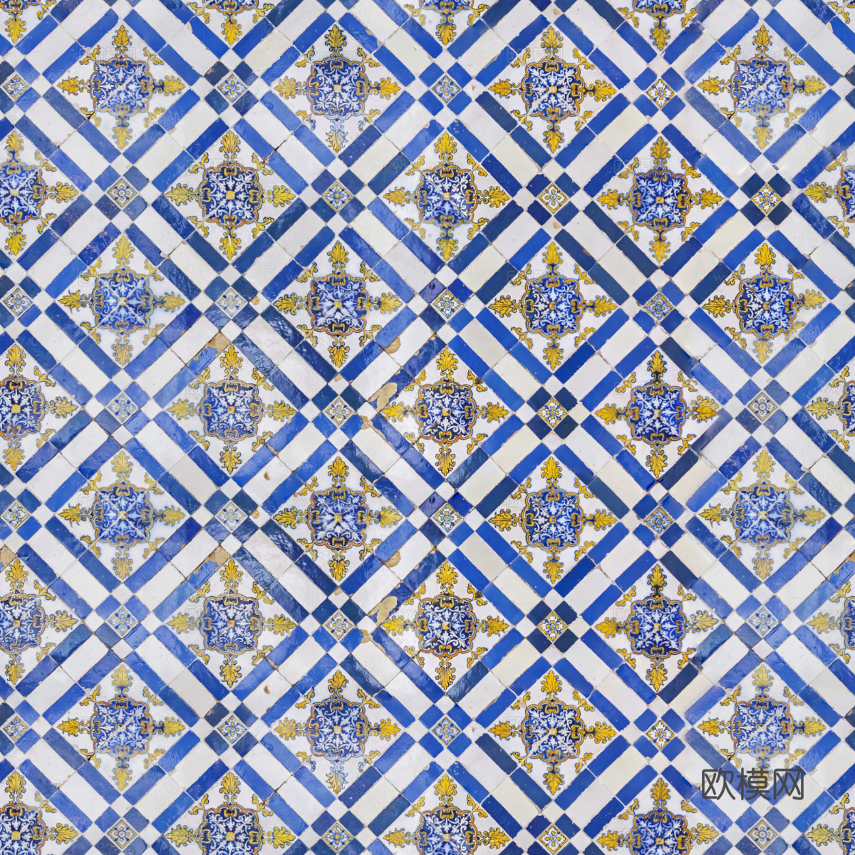 复古艺术几何图案瓷砖花砖2