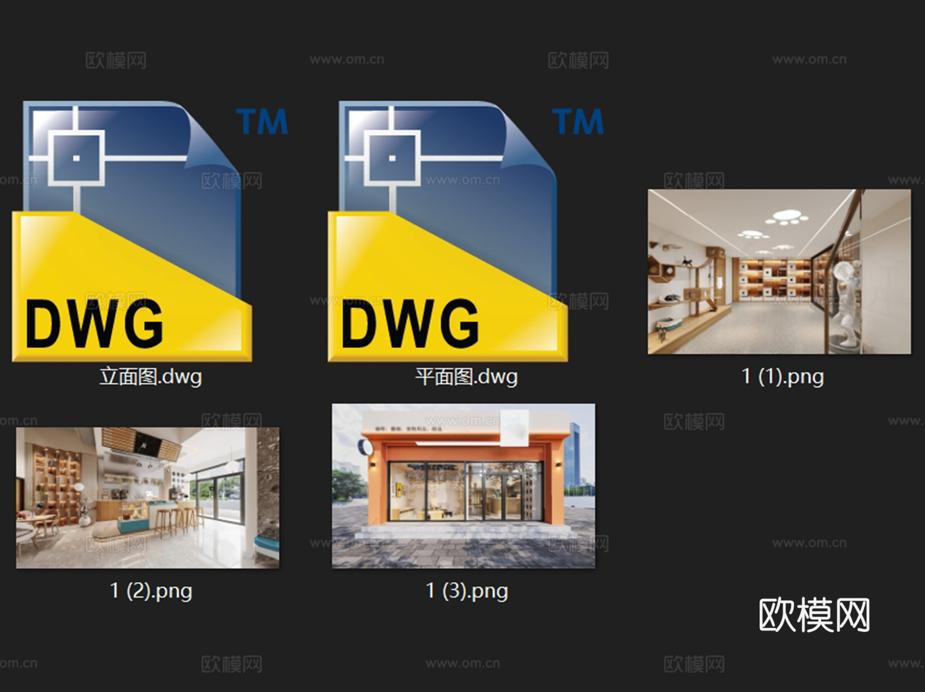 猫咖狗咖宠物用品店室内工装CAD施工图cad施工图