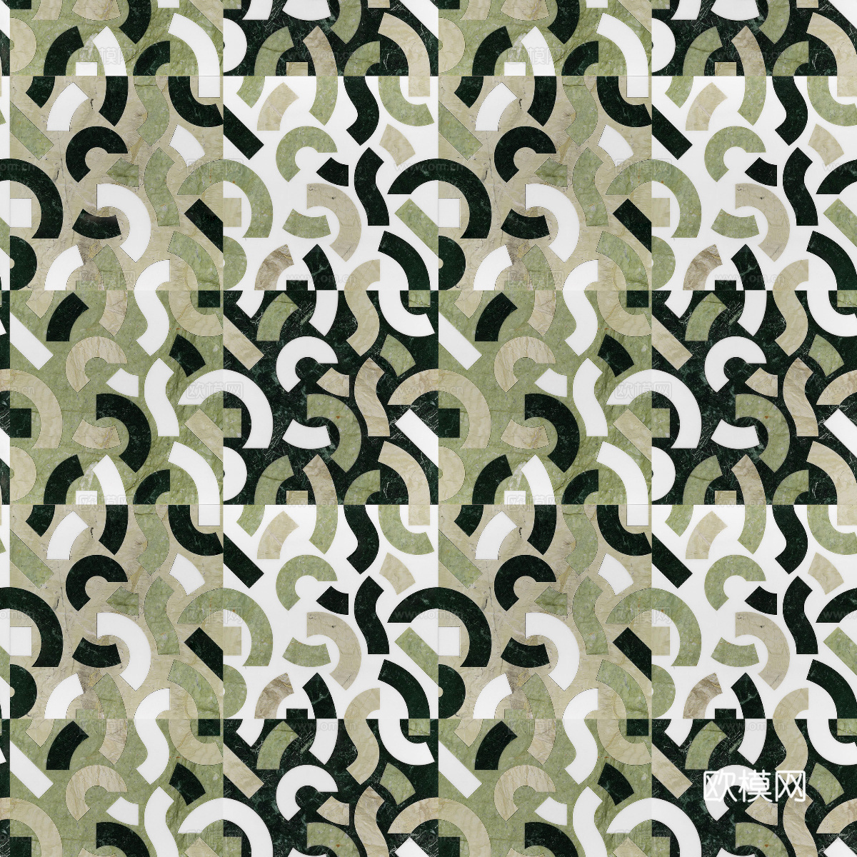 复古碎拼图案花砖瓷砖36