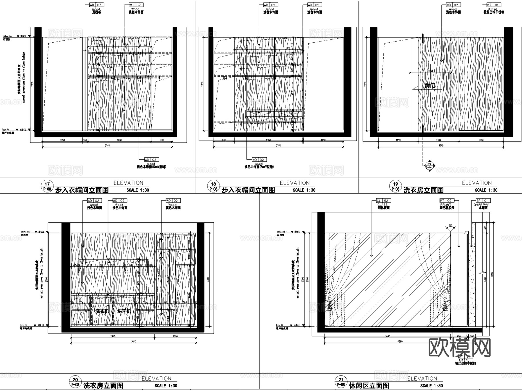 CLM科尔曼家居展厅室内工装CAD施工图cad施工图