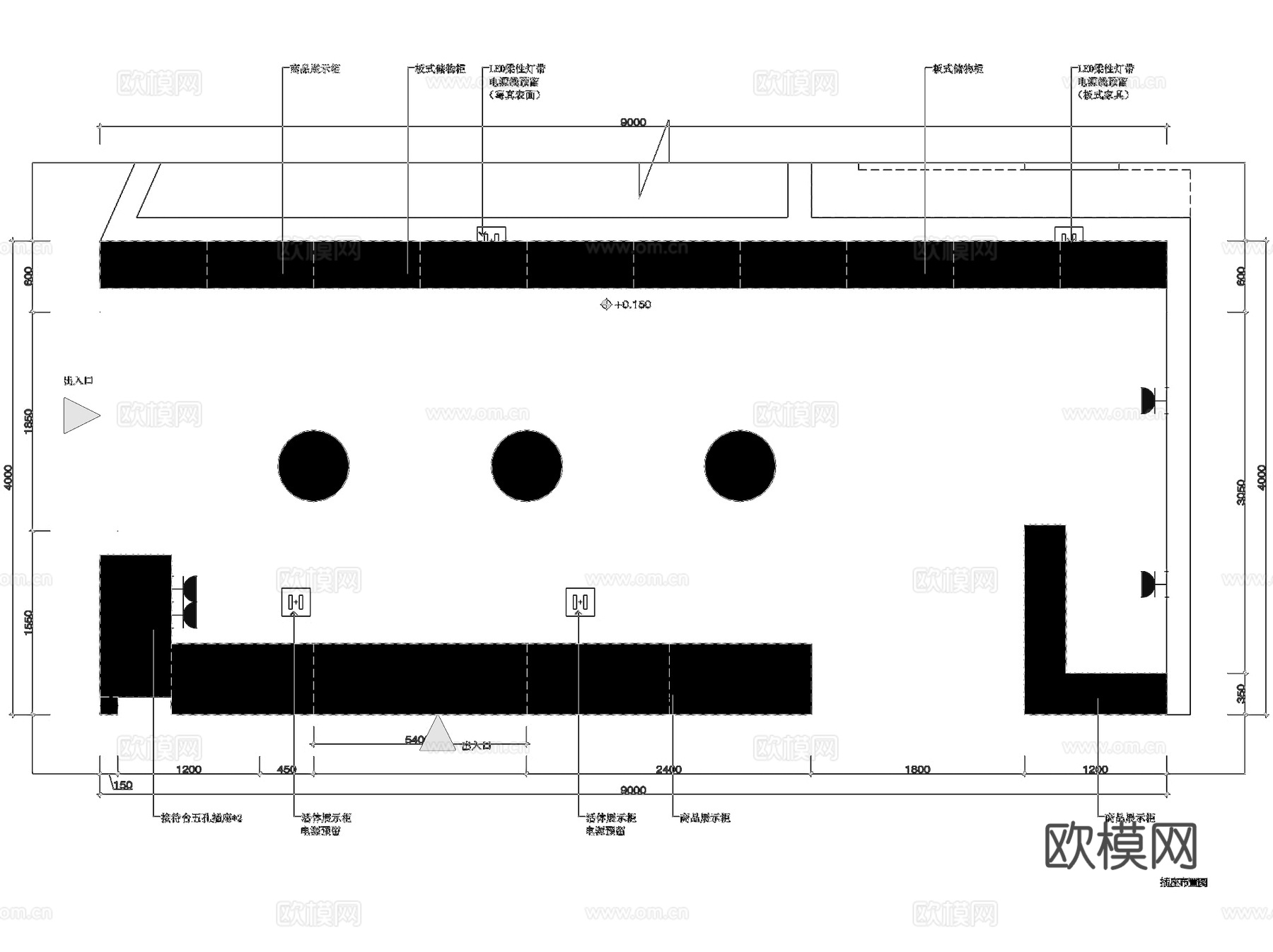萌宠王国宠物店品牌展厅室内工装CAD施工图cad施工图