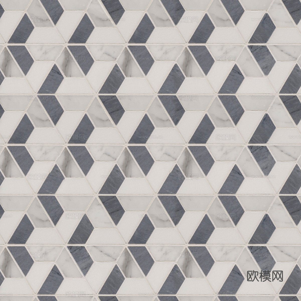 大理石几何拼花图案铺装15