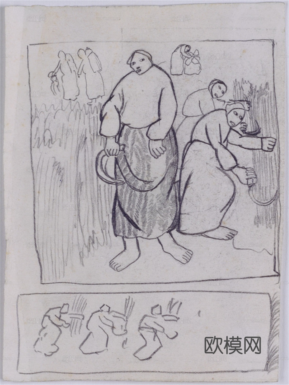 马列维奇抽象画，几何抽象装饰画121