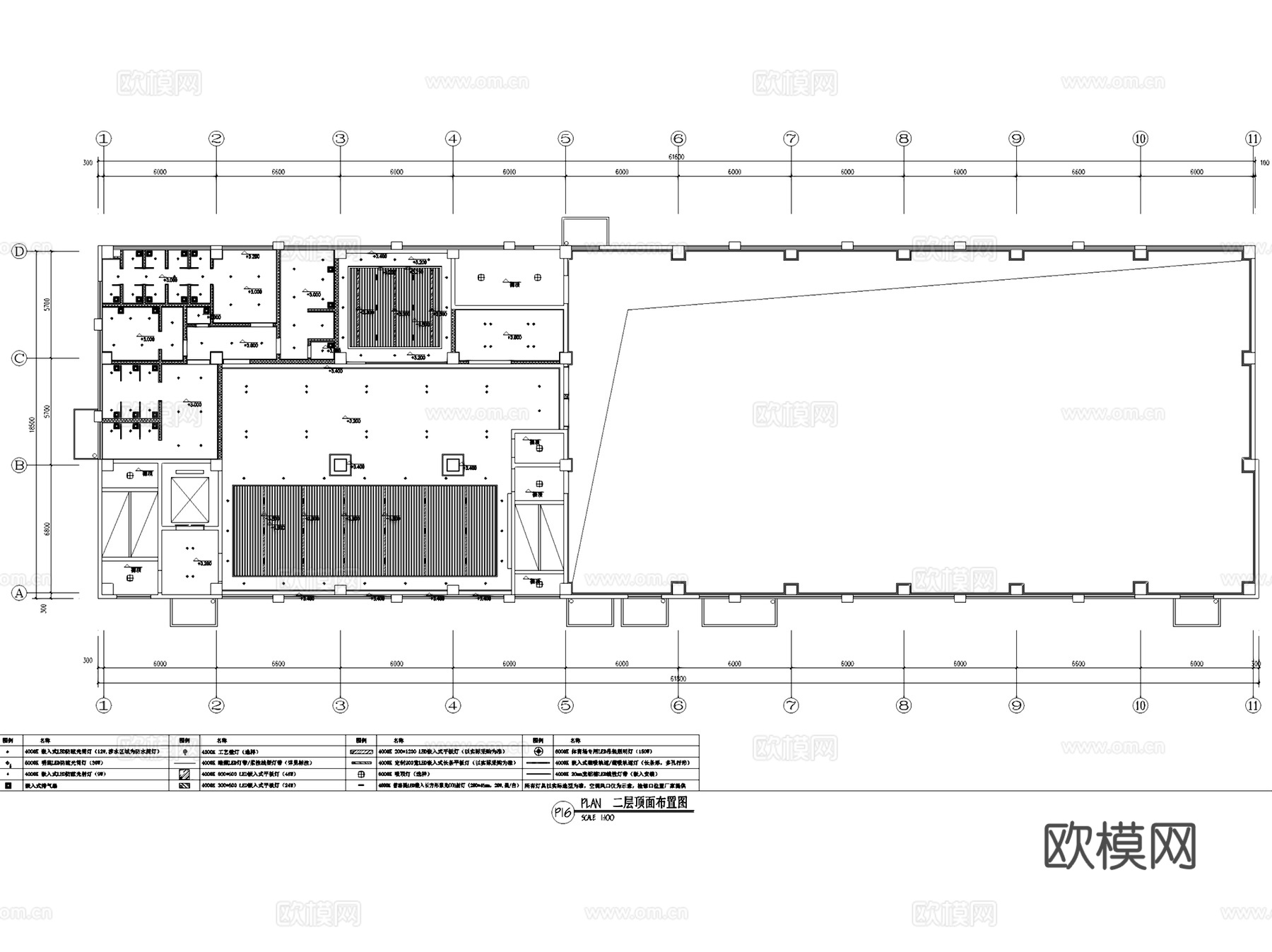 三层运动会所健身房室内工装平面系统图CAD施工图cad施工图