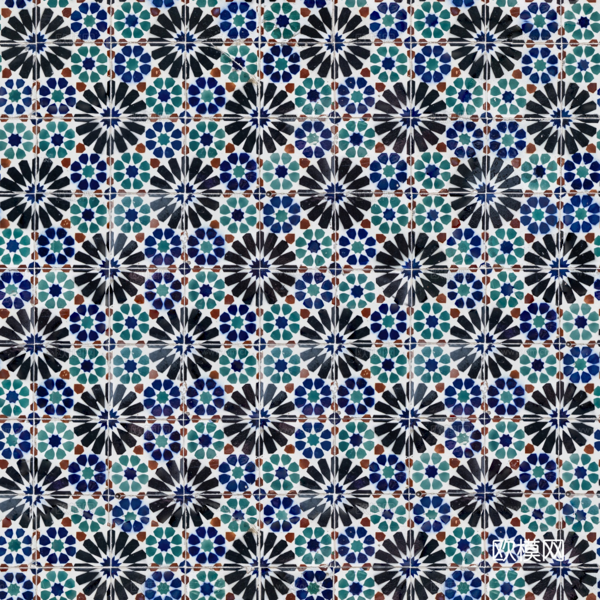 复古艺术几何图案瓷砖花砖36