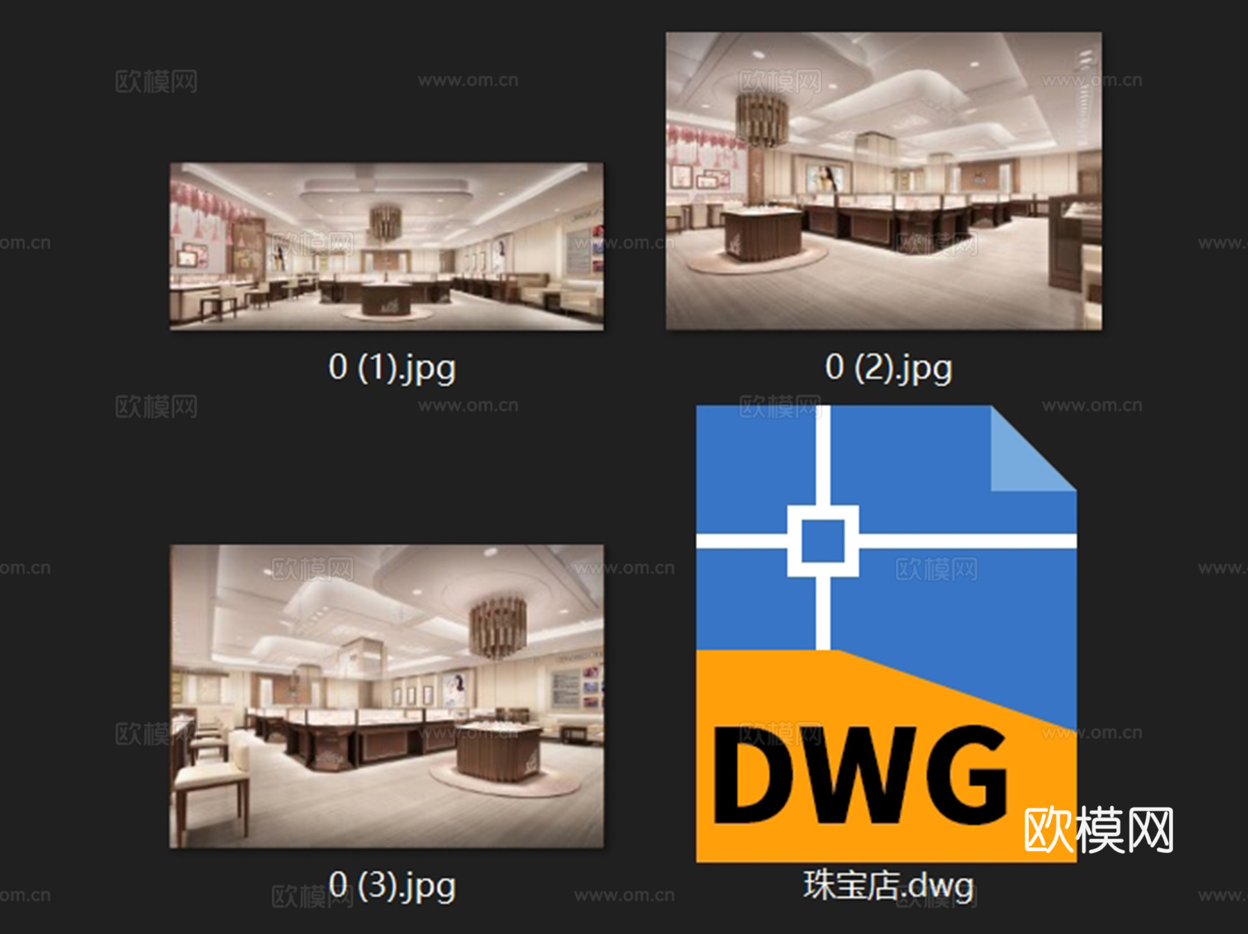 六桂福珠宝店室内工装CAD施工图cad施工图