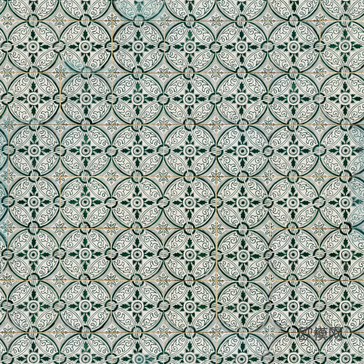 复古艺术几何图案瓷砖花砖64