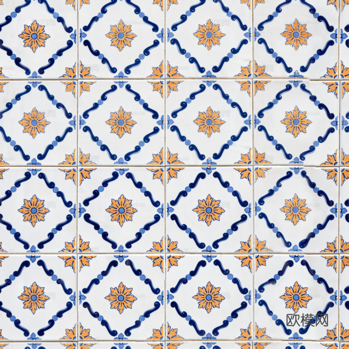 复古艺术几何图案瓷砖花砖80