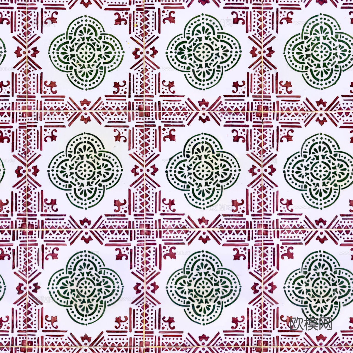 复古艺术几何图案瓷砖花砖97