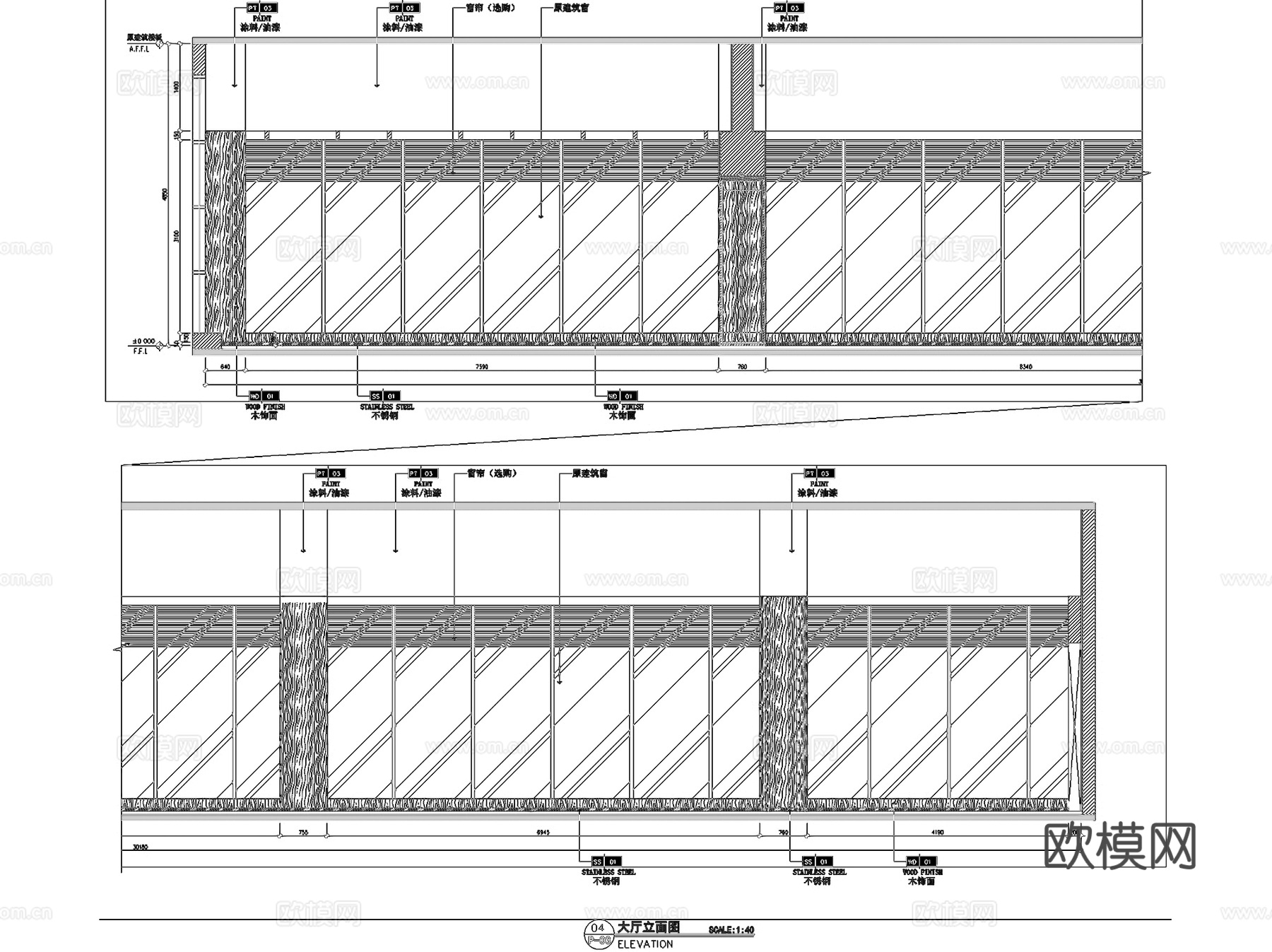 广州优托邦MO健身房室内工装CAD施工图cad施工图