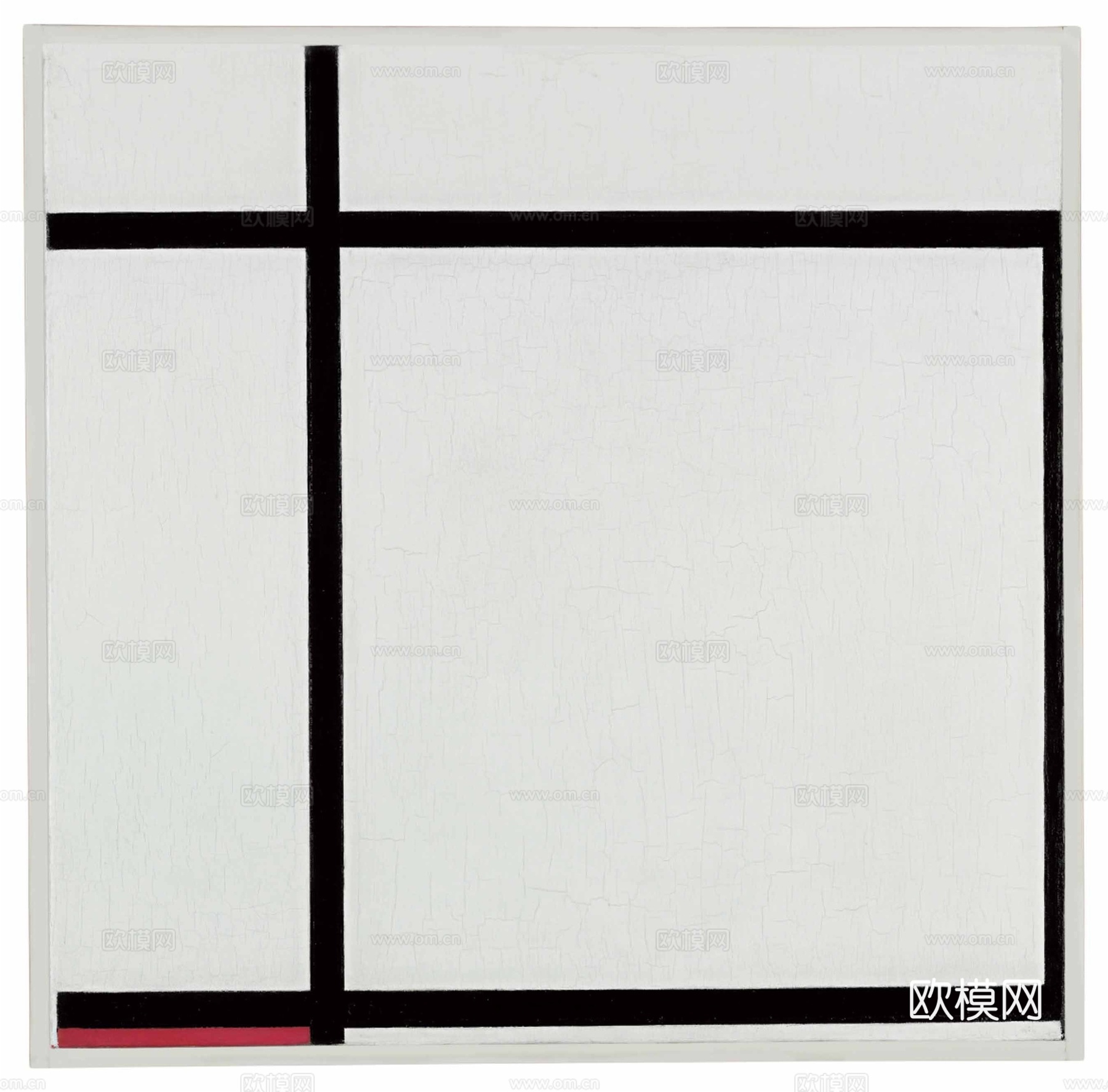 蒙德里安抽象画，风格派抽象画，装饰画58