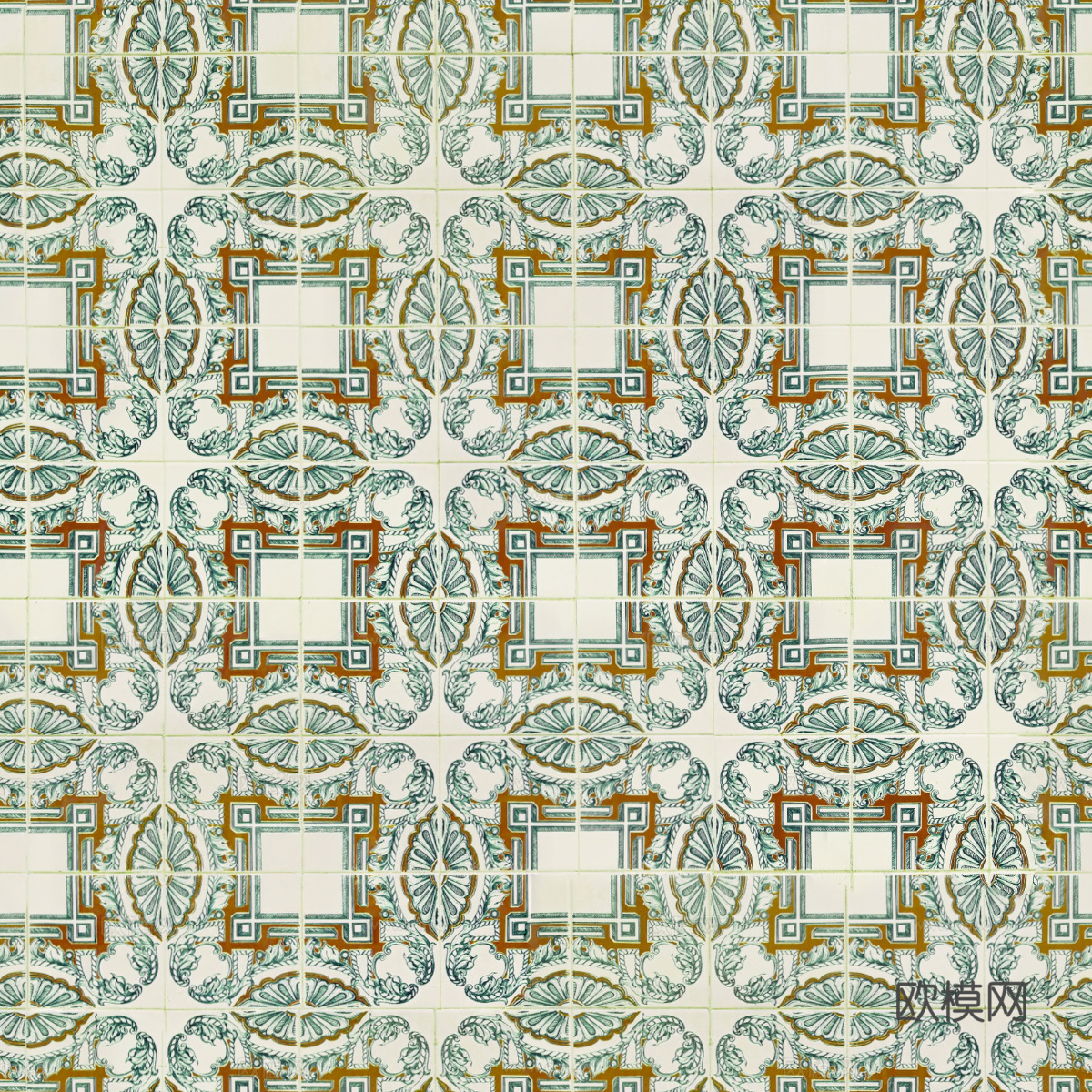 复古艺术几何图案瓷砖花砖21