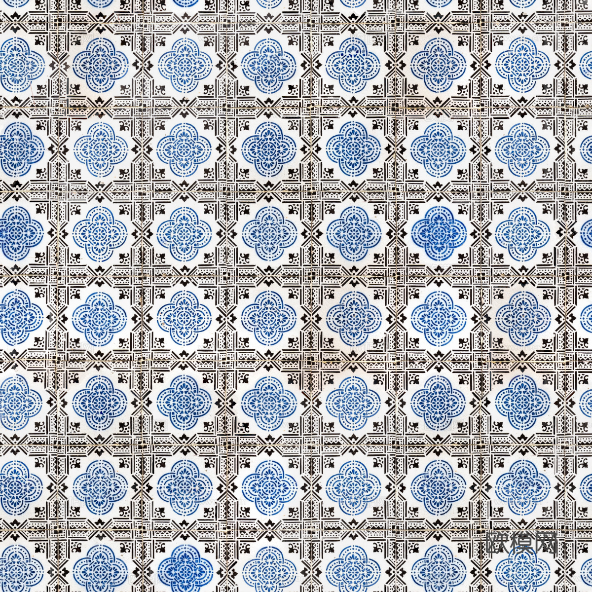 复古艺术几何图案瓷砖花砖125