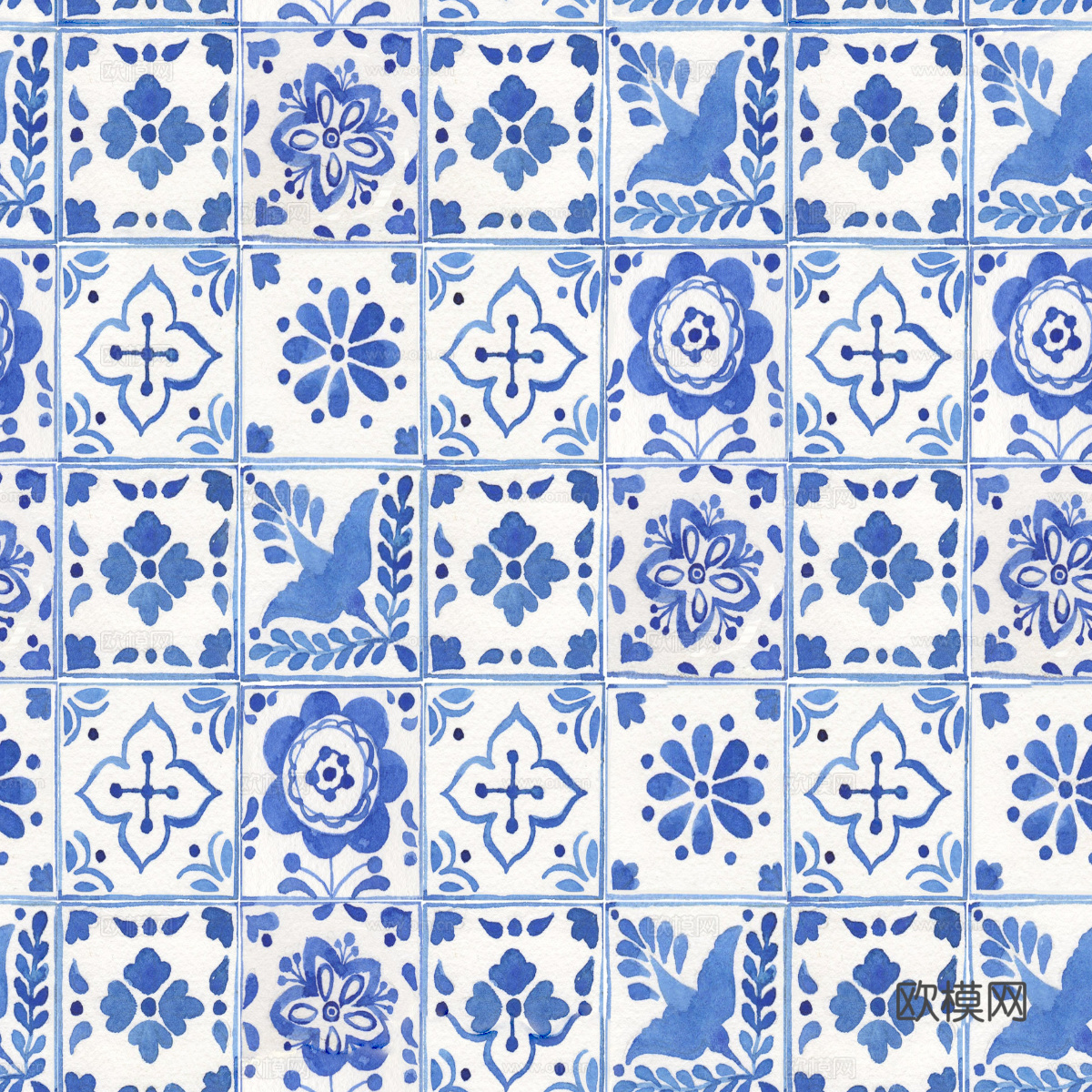 复古艺术几何图案瓷砖花砖102