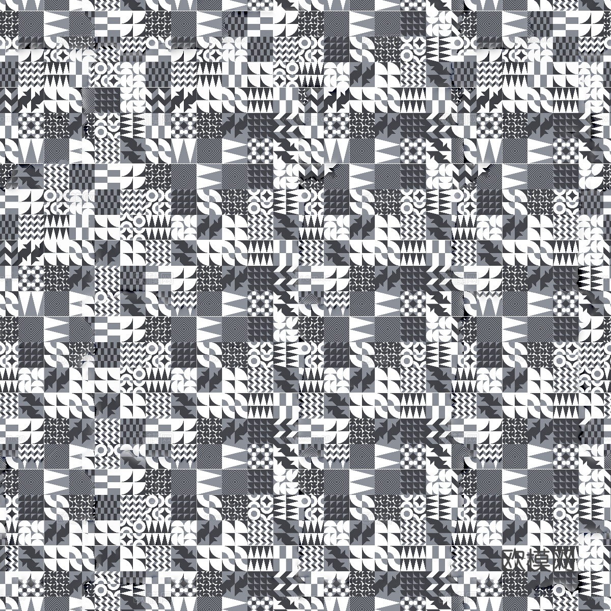 复古碎拼图案花砖瓷砖50