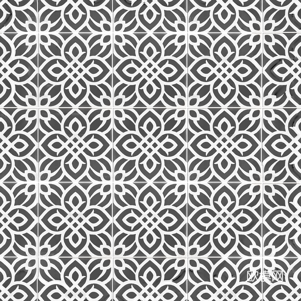 复古植物自然图案花砖瓷砖8