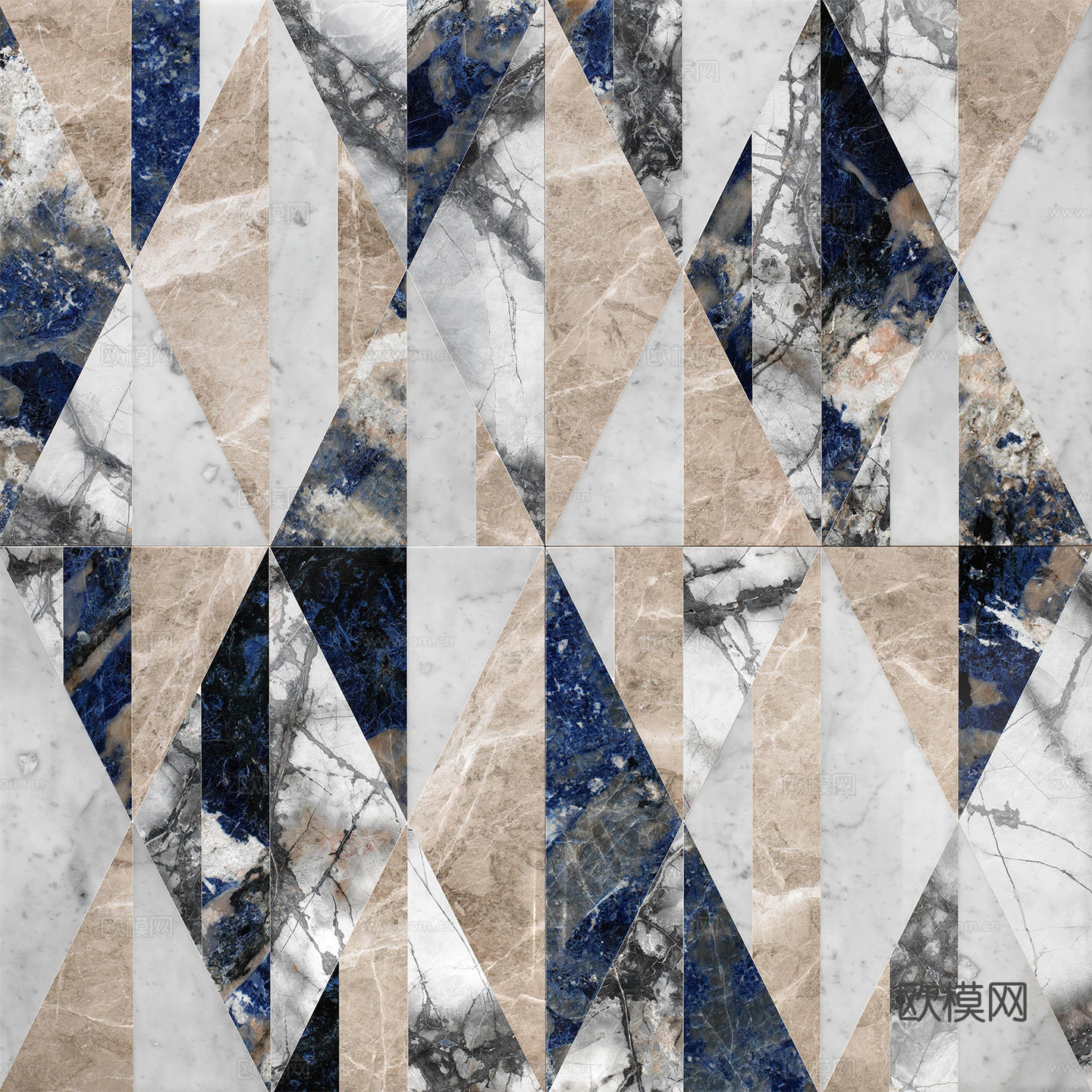 大理石几何拼花图案铺装101