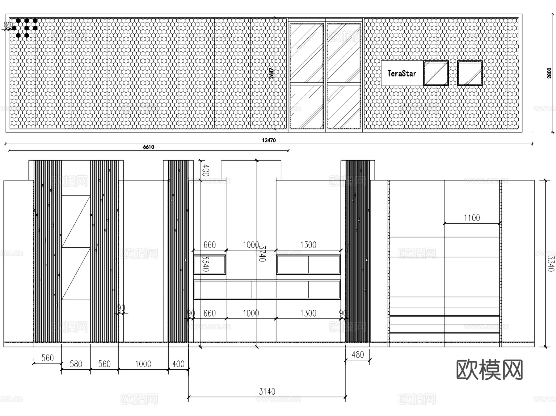 Tera Star钻之韵珠宝店室内工装CAD施工图cad施工图