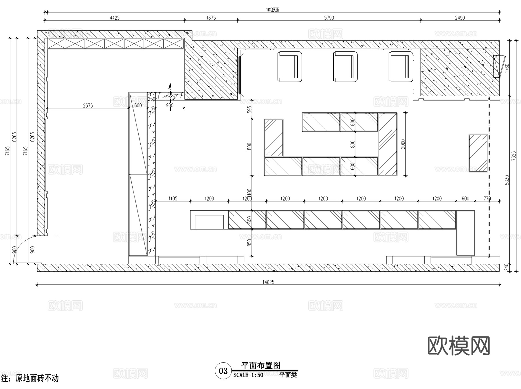 乐汇城中国黄金室内工装CAD施工图cad施工图