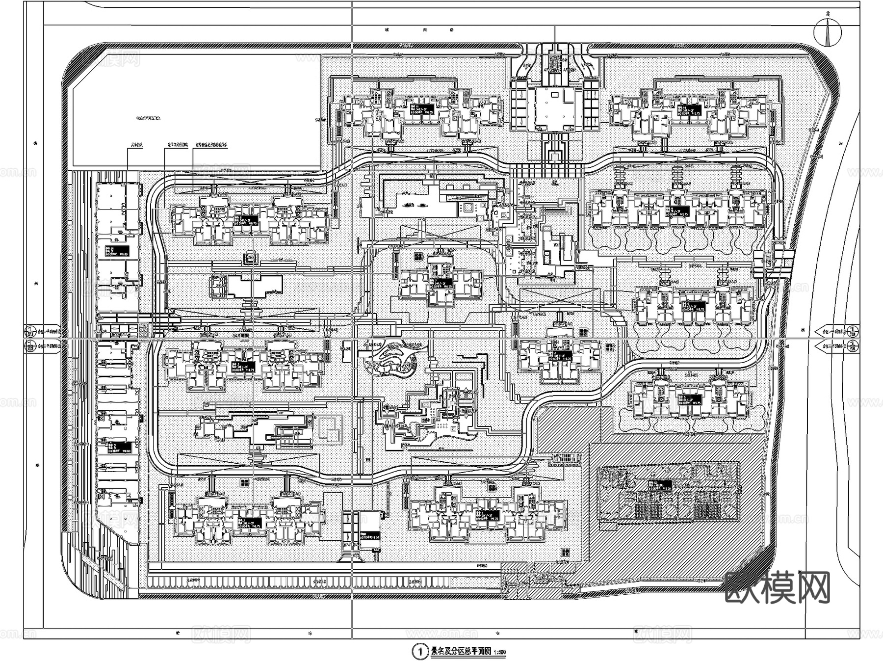 永威书香庭居住区大区景观CAD施工图cad施工图