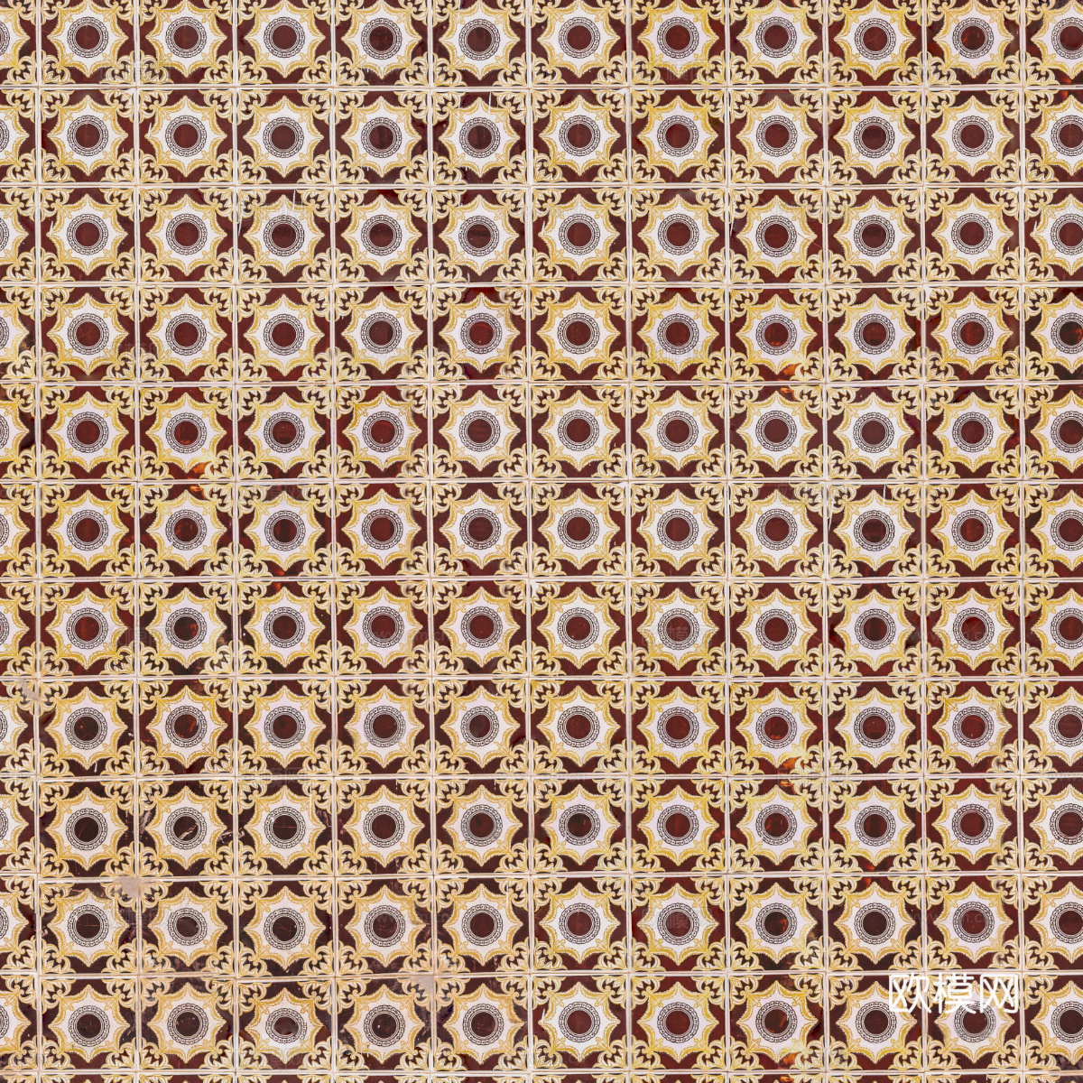 复古艺术几何图案瓷砖花砖130