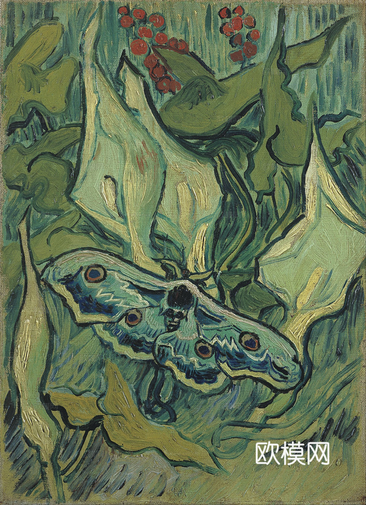 梵高后印象派静物绘画作品，现代世界经典名画285 梵高 Em