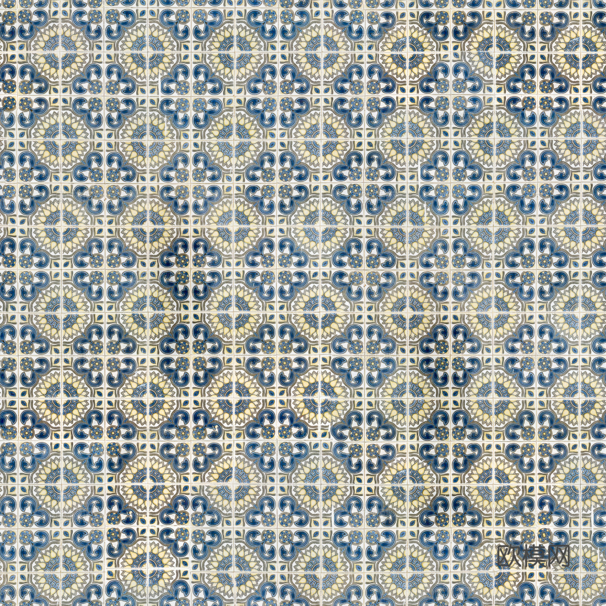 复古艺术几何图案瓷砖花砖129