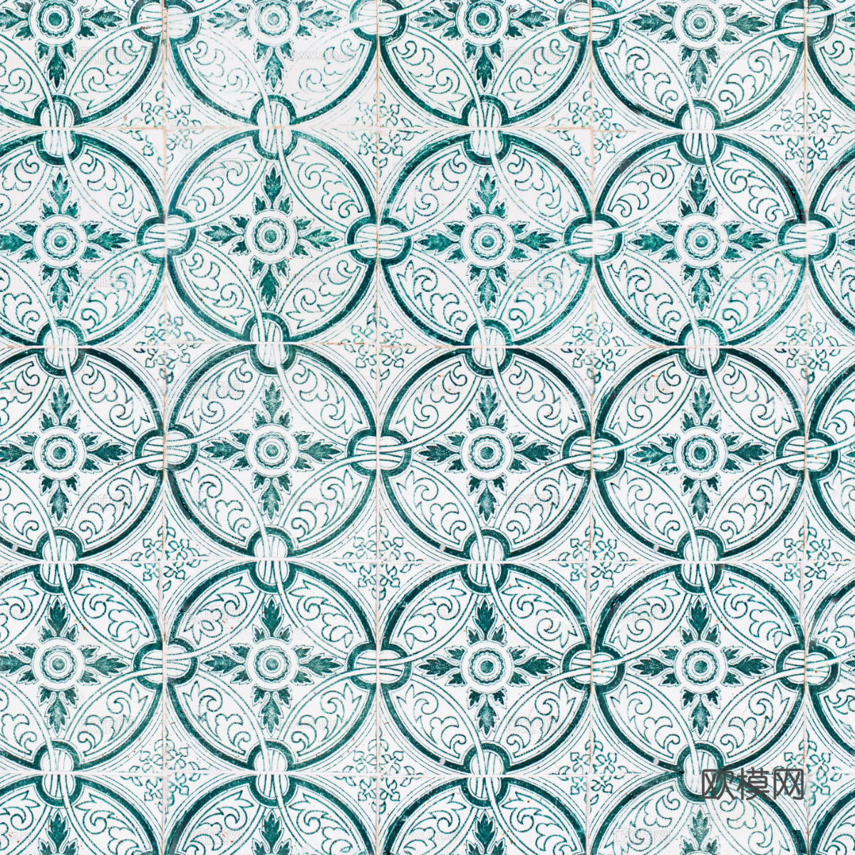 复古艺术几何图案瓷砖花砖76