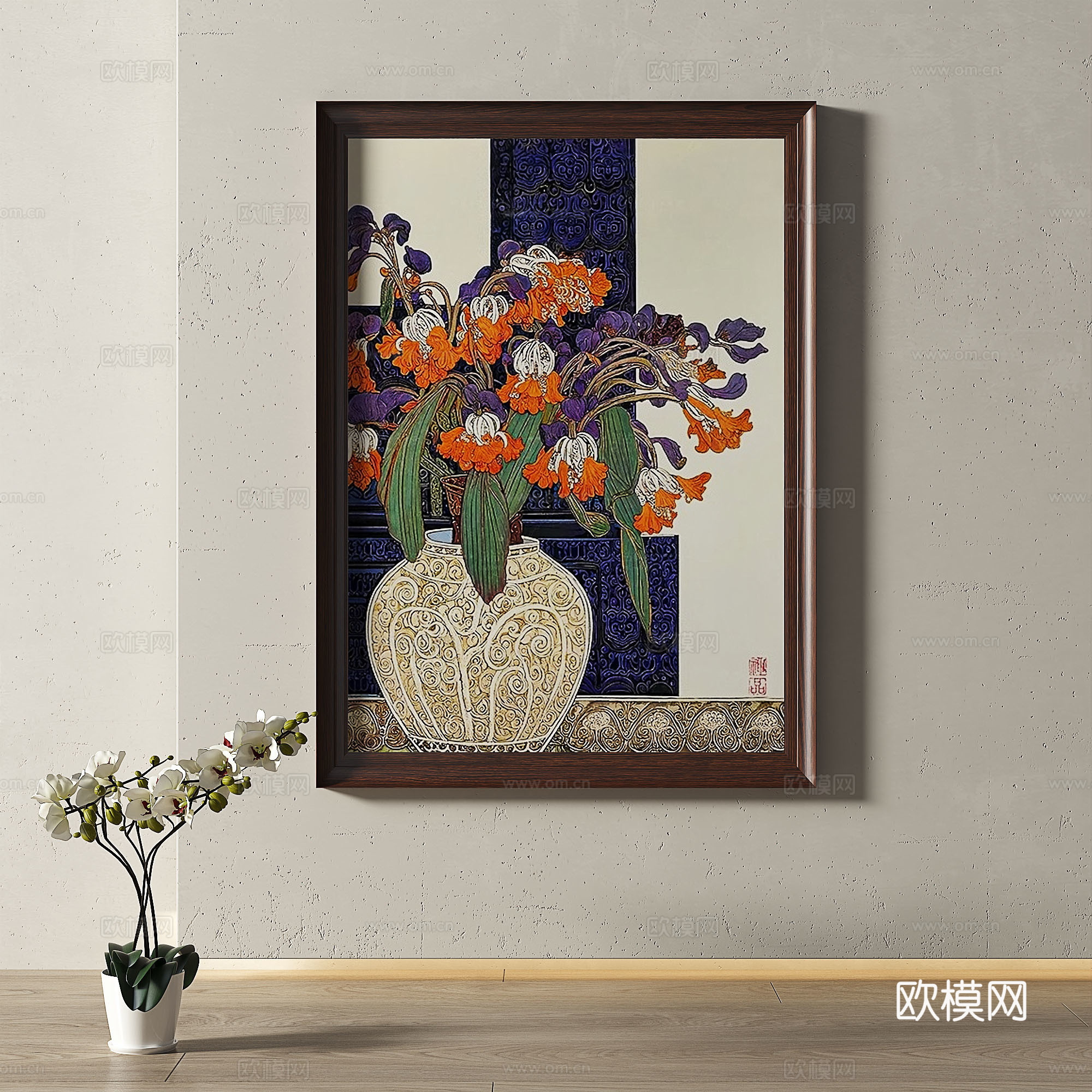 复古，中古，装饰画免费3d模型下载