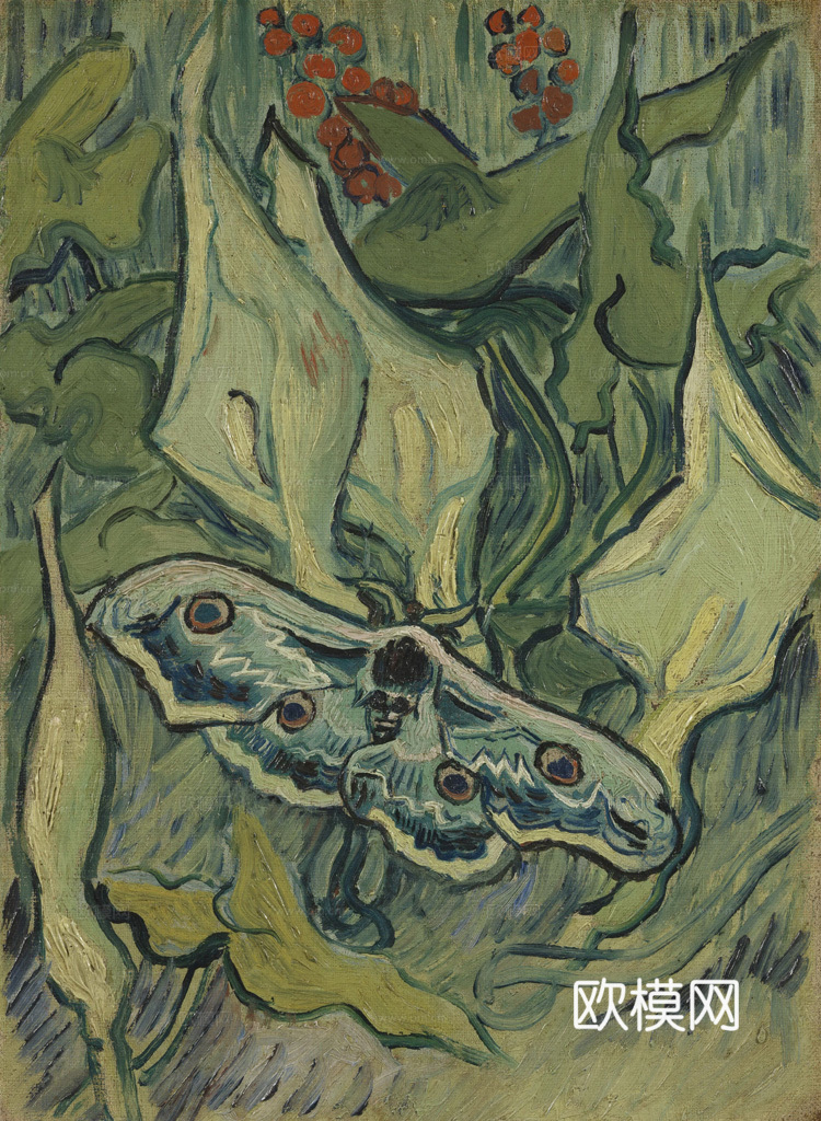 梵高后印象派风景绘画作品，现代世界经典名画064 梵高 Gr