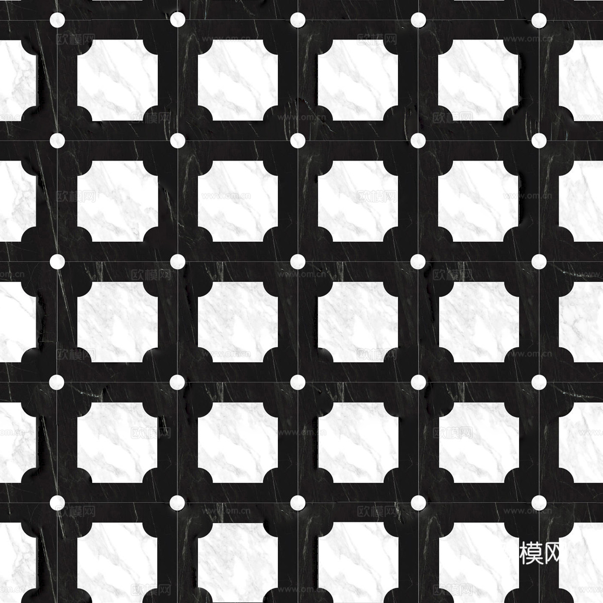 大理石几何拼花图案铺装30