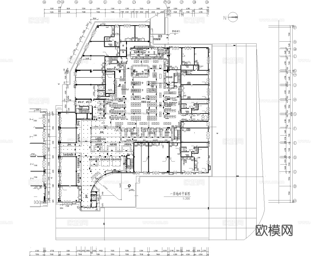 大型超市 最新平面施工图合集cad施工图