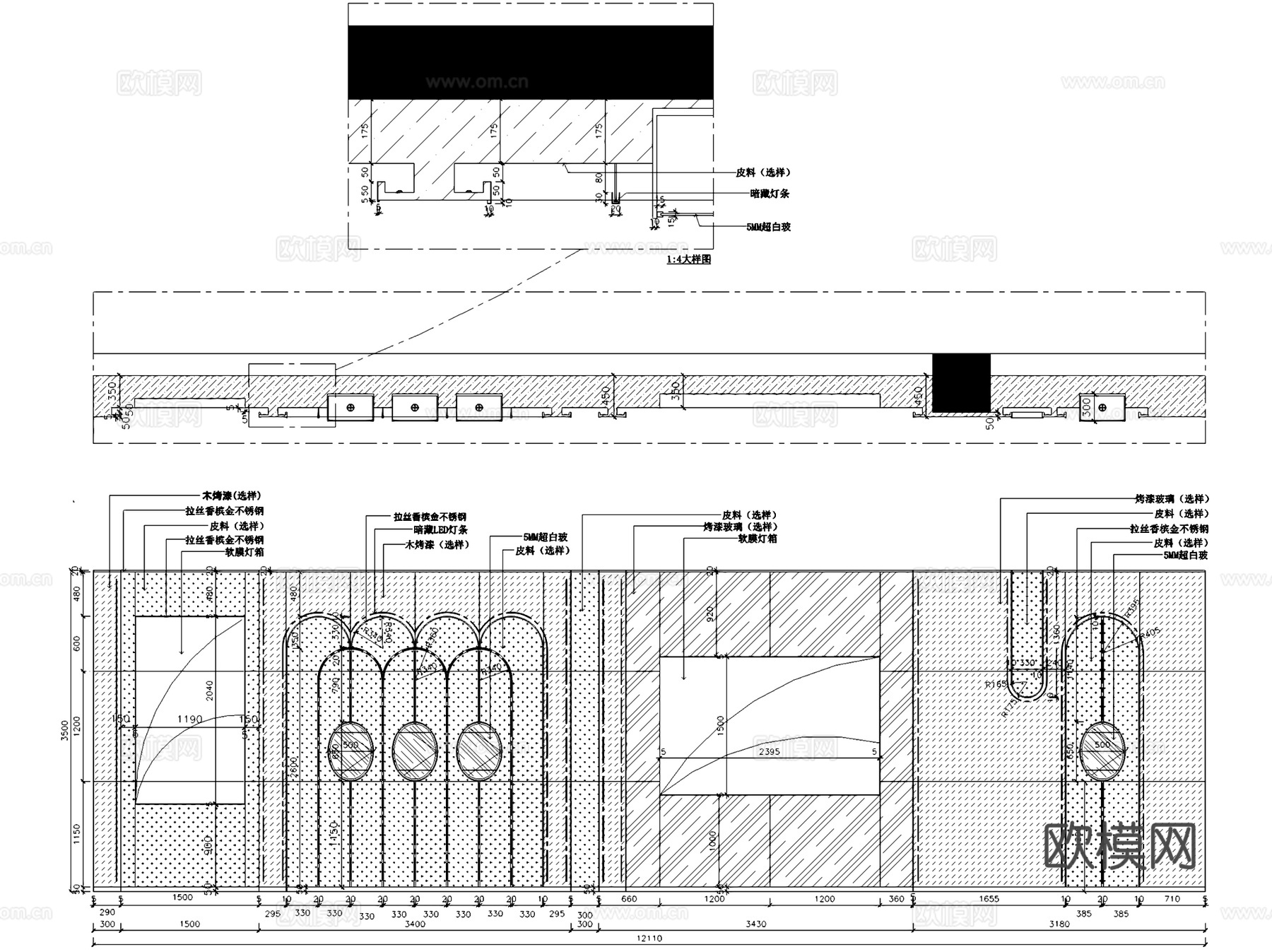 大家赢金服珠宝店室内工装CAD施工图cad施工图