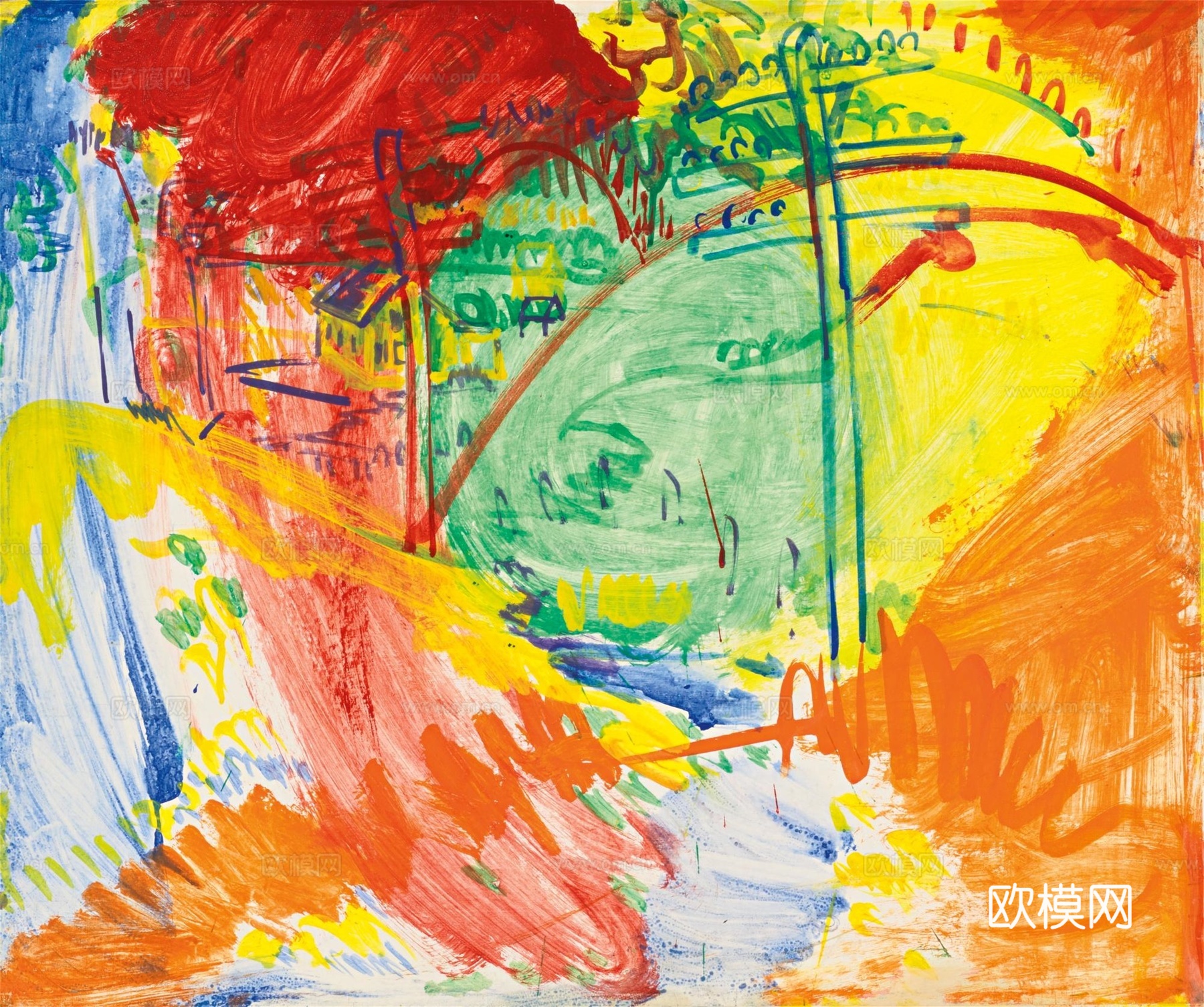 霍夫曼抽象绘画,现代世界名画99