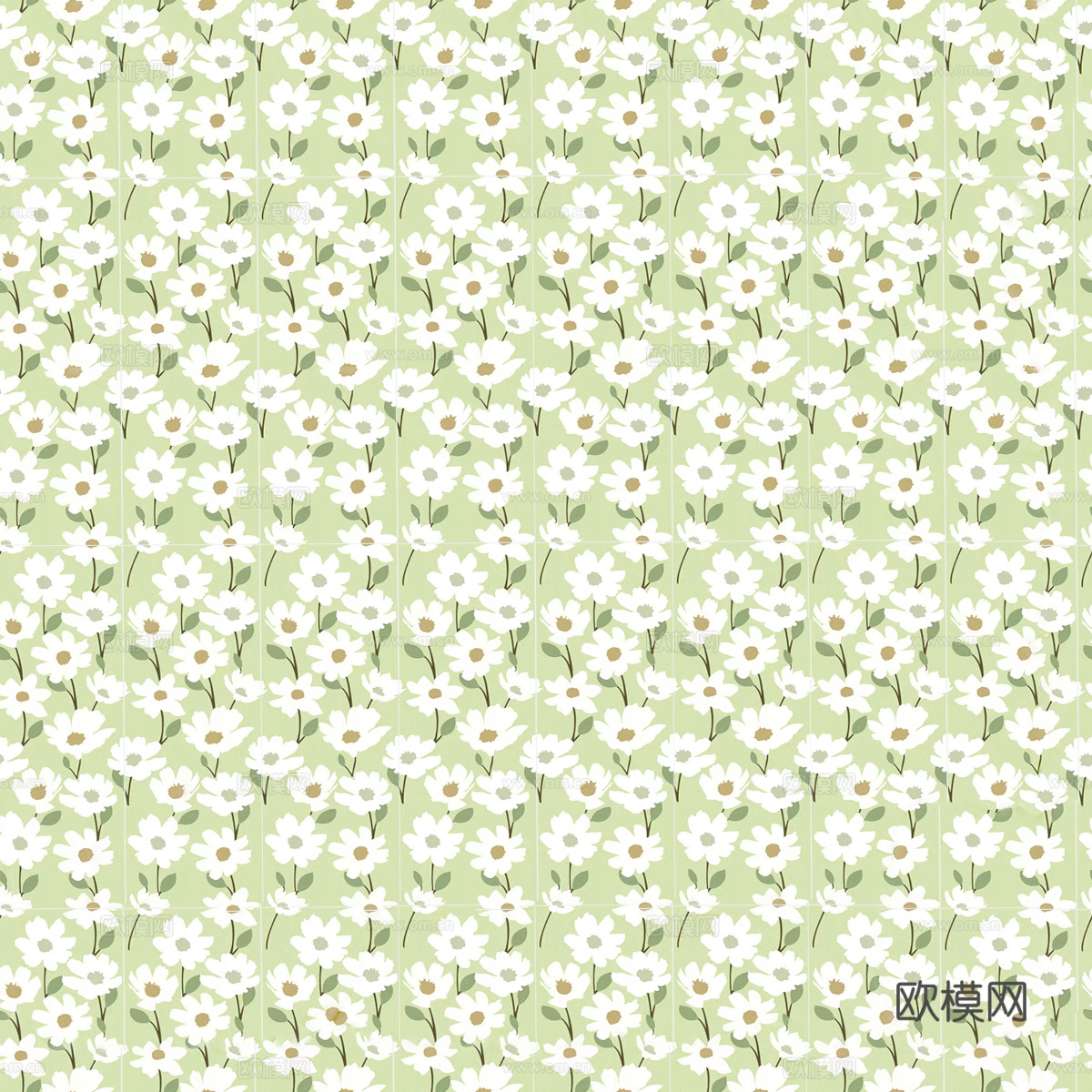 复古植物自然图案花砖瓷砖4