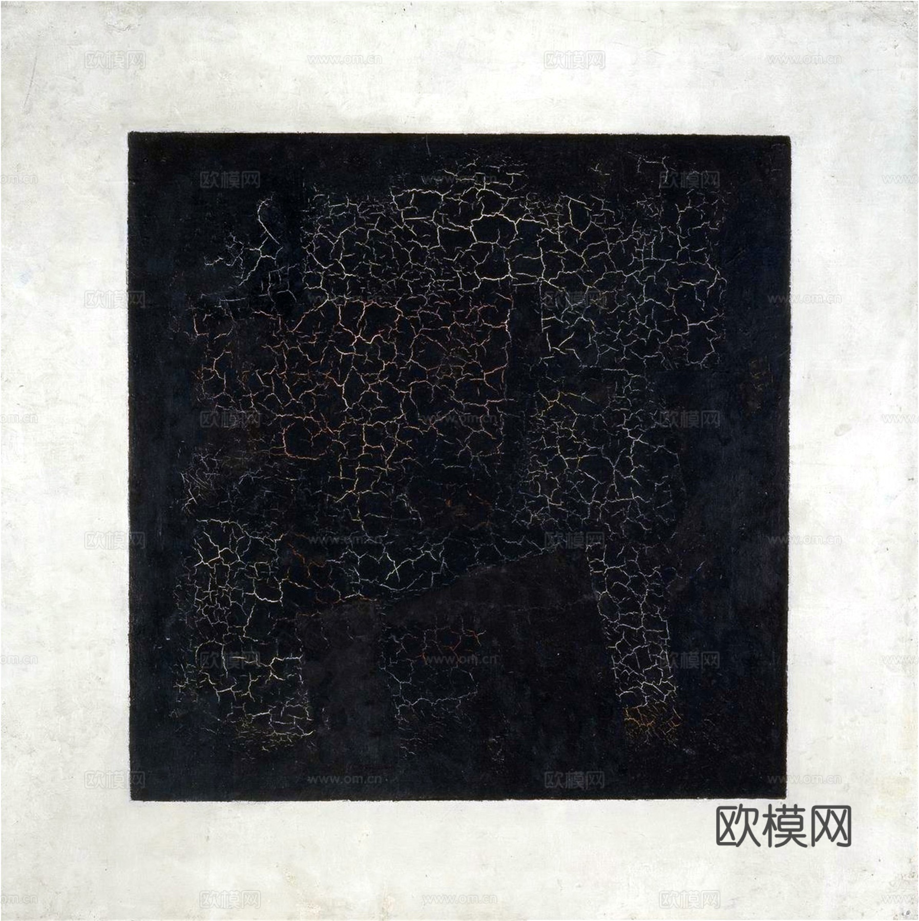 马列维奇抽象画，几何抽象装饰画41下载