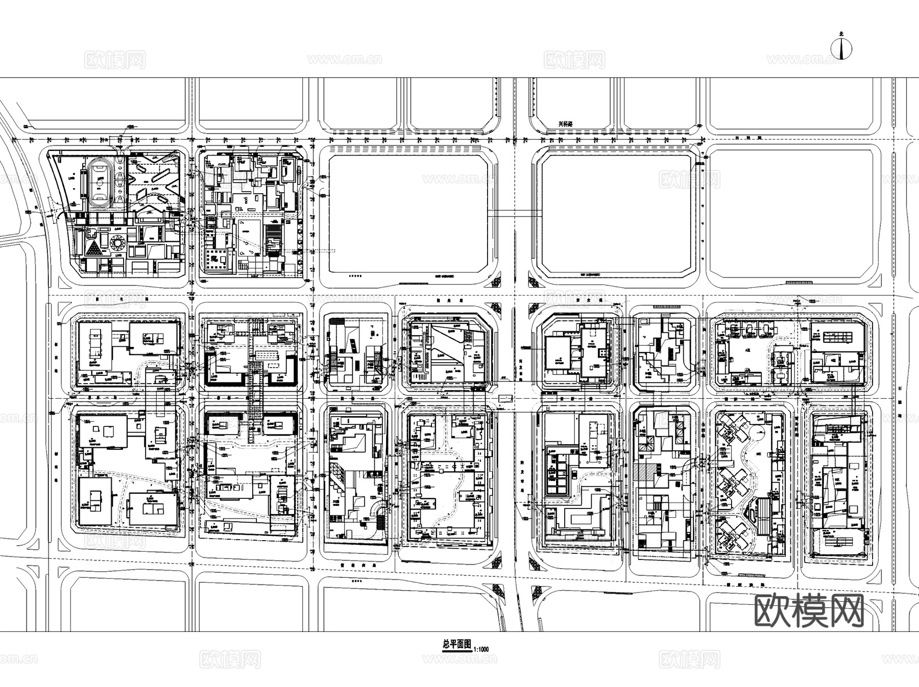 万科云城留仙洞总部产业园规划景观平面CAD施工图cad施工图