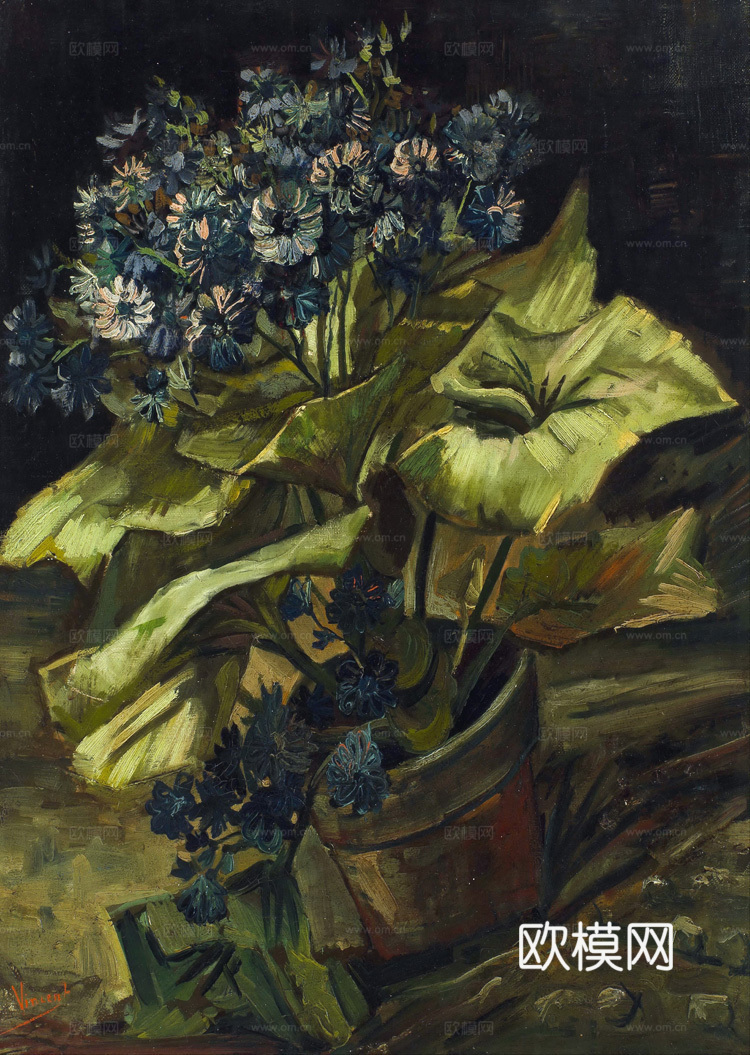 梵高后印象派风景绘画作品，现代世界经典名画029 梵高 Ci