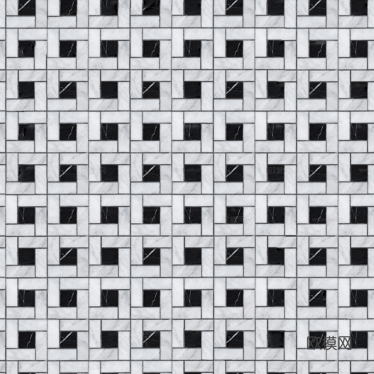 大理石几何拼花图案铺装61