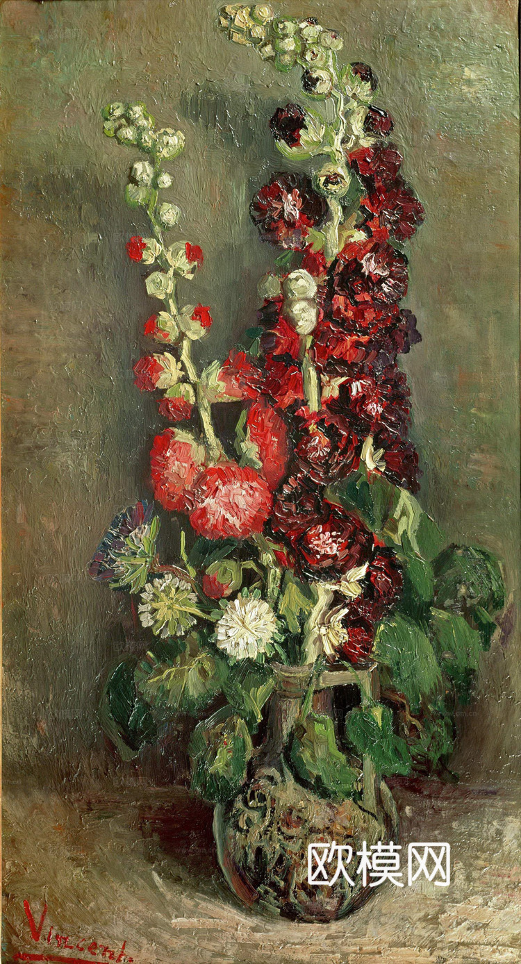 梵高后印象派静物绘画作品，现代世界经典名画354 梵高 Va